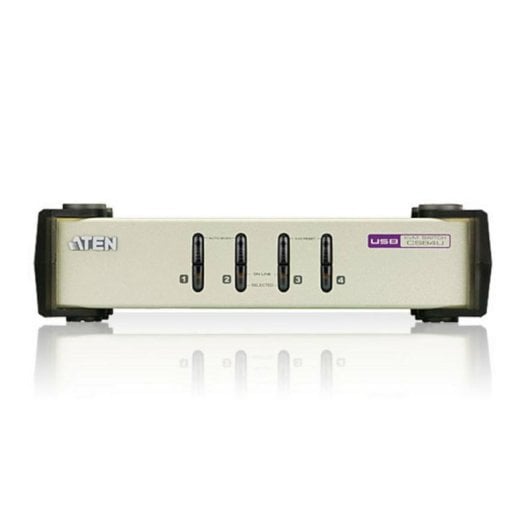 Interruptor KVM Aten CS84U 4 Portas PS/2 USB VGA Metal