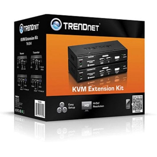 Extenseur de console TRENDnet TK-EX4 USB VGA 100 m noir