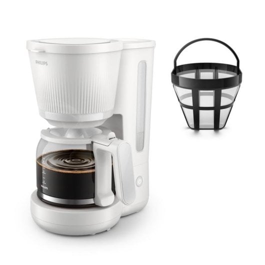 Filterkaffeemaschine PHILIPS HD7411/00 1,25L 10 Tassen mit Tropfstopp-System Weiß