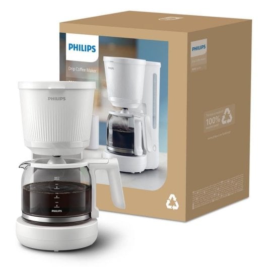 Filterkaffeemaschine PHILIPS HD7411/00 1,25L 10 Tassen mit Tropfstopp-System Weiß