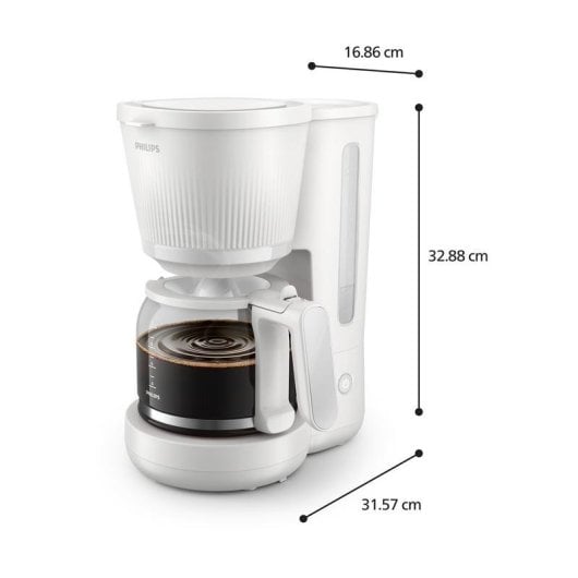 Filterkaffeemaschine PHILIPS HD7411/00 1,25L 10 Tassen mit Tropfstopp-System Weiß