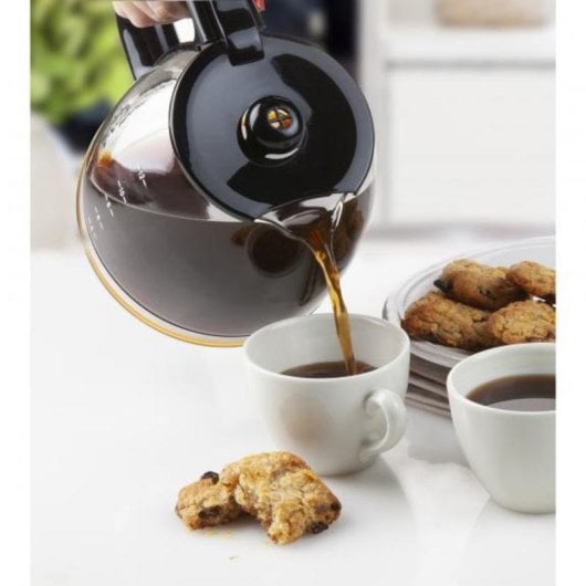 Filterkaffeemaschine DOMO DO708K 1,5 l 12 Tassen Timer Edelstahl Schwarz