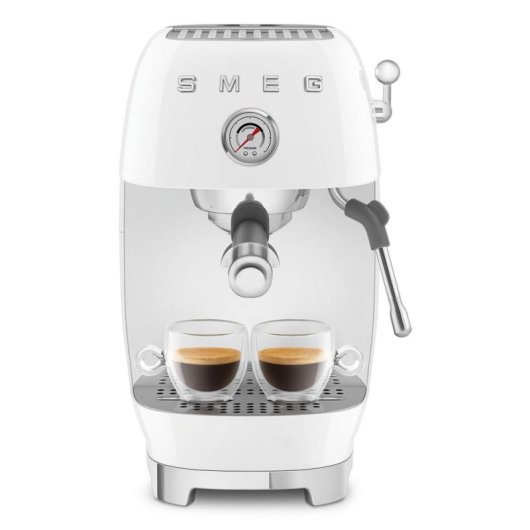 Caffettiera Espresso SMEG ECF03WHEU 1,4L 15 bar con vaporizzatore bianca