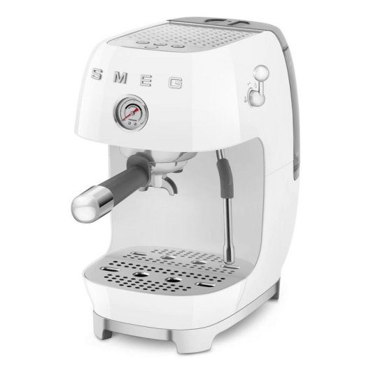 Caffettiera Espresso SMEG ECF03WHEU 1,4L 15 bar con vaporizzatore bianca