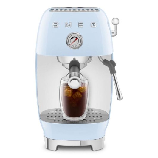 Cafetera Espresso SMEG ECF03PBEU 1,4L 15 Bares Azul con vaporizador