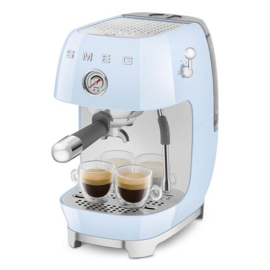 Cafetera Espresso SMEG ECF03PBEU 1,4L 15 Bares Azul con vaporizador