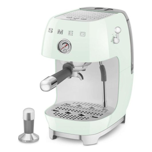 Cafetera Espresso SMEG ECF03PGEU 1,4 L 15 Bares con vaporizador, ajuste de temperatura y manómetro