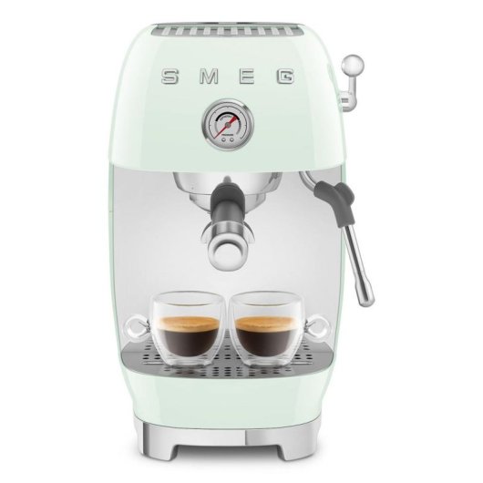 Cafetera Espresso SMEG ECF03PGEU 1,4 L 15 Bares con vaporizador, ajuste de temperatura y manómetro