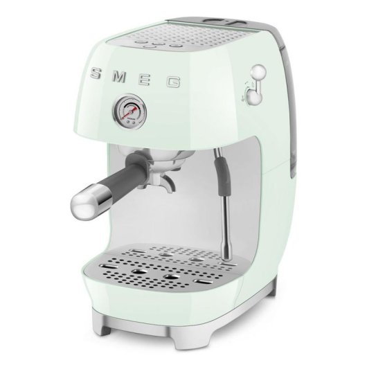 Cafetera Espresso SMEG ECF03PGEU 1,4 L 15 Bares con vaporizador, ajuste de temperatura y manómetro