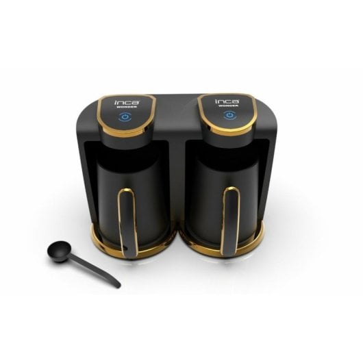 Kaffeemaschine Türkischer Kaffeekocher INCA IKM-02 0,25 l 8 Tassen vollautomatisch ABS/Edelstahl Schwarz/Gold
