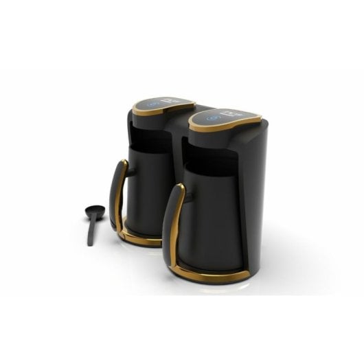 Kaffeemaschine Türkischer Kaffeekocher INCA IKM-02 0,25 l 8 Tassen vollautomatisch ABS/Edelstahl Schwarz/Gold