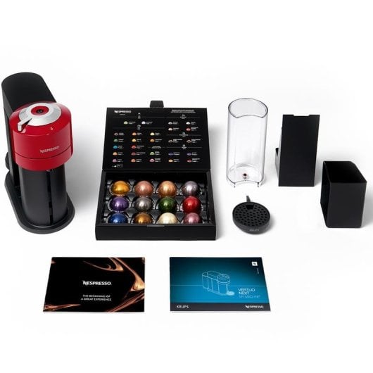 Cafetera de Cápsulas Krups Vertuo Next XN9105 1,1L rojo Wi-Fi Bluetooth Centrifusión