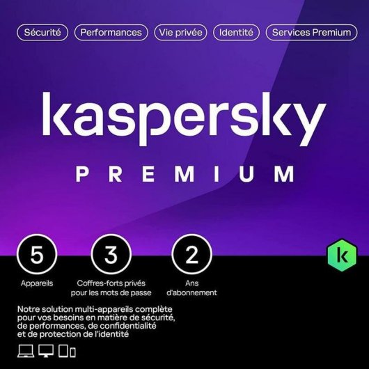 Logiciel de sécurité Kaspersky KL1047F5EDS-MINI 5 appareils Licence Base 2 ans