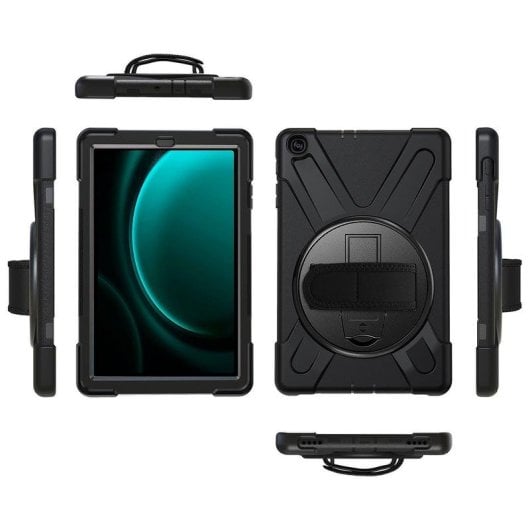 Housse renforcée Akashi ALTCTS9STRG support rotatif Galaxy Tab S9/S9 FE/S10 Lite 10.9"