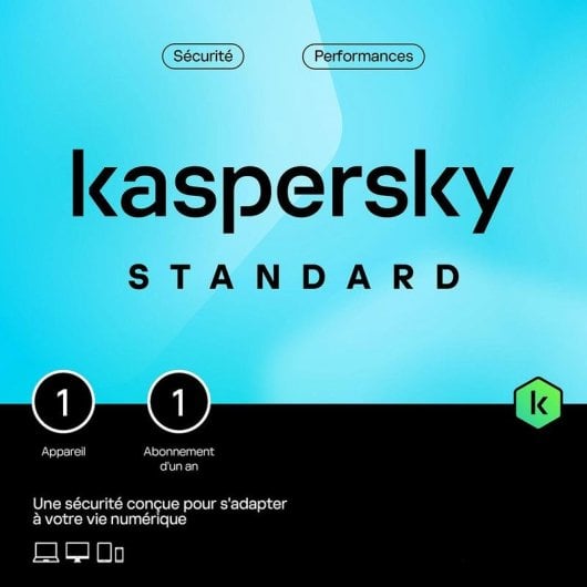 Logiciel de sécurité Kaspersky Standard KL1041F5AFS 1 licence 1 an Multiplateforme