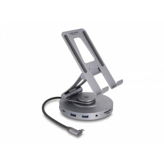 Notebook-Dock DeLock 88017 4K HDMI USB-C USB-A SD Kartenleser 360° drehbar