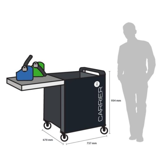 Chariot de gestion LocknCharge Carrier 30 portable 33 cm verrouillage LED