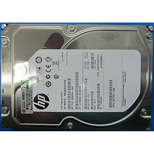 Disco Duro HPE 2TB HDD 3.5" 7200rpm SATA 6 Gbit/s Interno