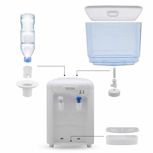 Dispenser acqua SOGO DIS-SS-12010W 7L bianco raffreddamento silenzioso