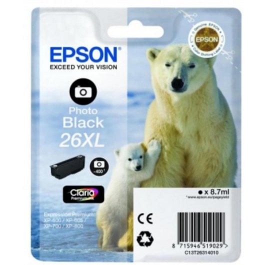 Cartuccia inchiostro Epson 26XL Polar bear Nero Foto Alto rendimento