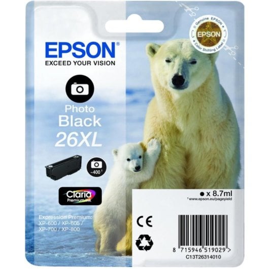 Cartuccia inchiostro Epson 26XL Polar bear Nero Foto Alto rendimento