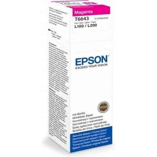 Cartuccia d'inchiostro Epson T6643 Magenta Originale Compatibile L100 L110 L200 L300 L355 L550