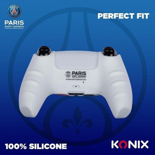 Carcasa protectora Konix PSG Silicona pour Manette DualSense PS5 Antidérapante Bleu/Blanc/Rouge