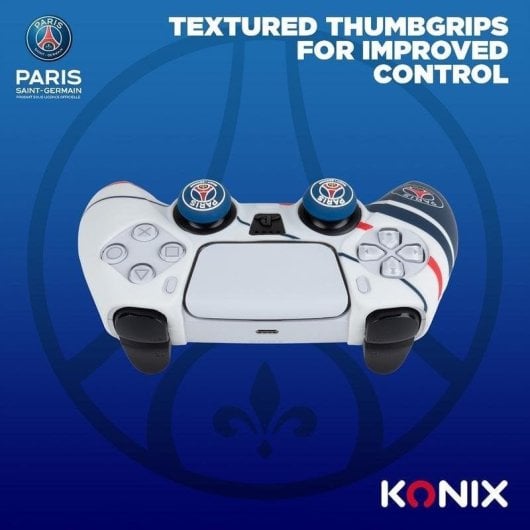 Carcasa protectora Konix PSG Silicona pour Manette DualSense PS5 Antidérapante Bleu/Blanc/Rouge