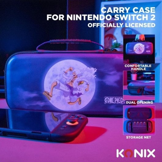 Funda para consola Konix One Piece azul para Nintendo Switch resistente