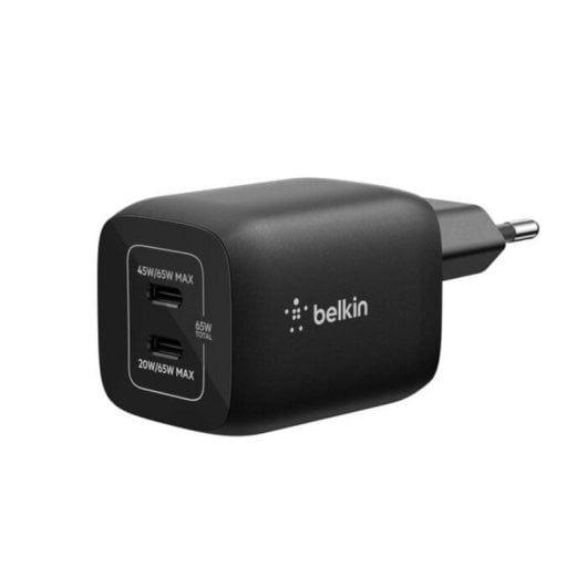 Chargeur Belkin ENA007KQBK Double USB-C 65W GaN Charge Rapide Noir