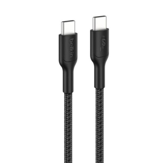 Cable USB-C Belkin ENA008HQ2MBK 2m 60W Power Delivery trenzado negro