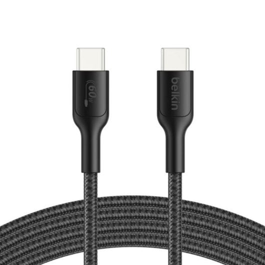 Cable USB-C Belkin ENA008HQ2MBK 2m 60W Power Delivery trenzado negro