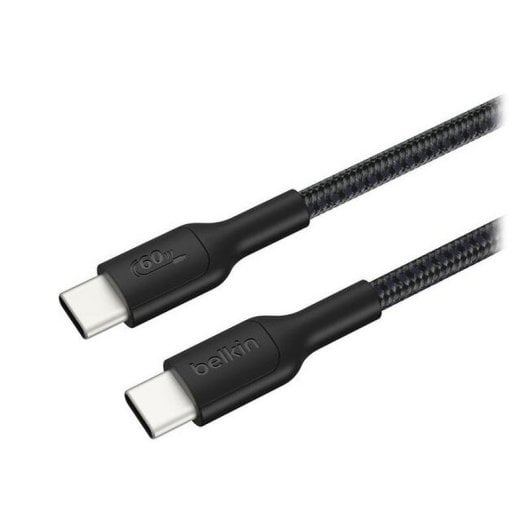 Cable USB-C Belkin ENA008HQ2MBK 2m 60W Power Delivery trenzado negro