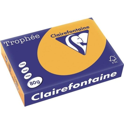 Papier imprimante Claire Fontaine 1878C A4 80 g/m² 500 feuilles orange FSC