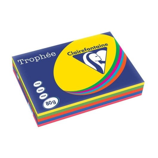 Papier imprimante Clairefontaine 1708C A3 80g/m² Couleurs vives 500 feuilles