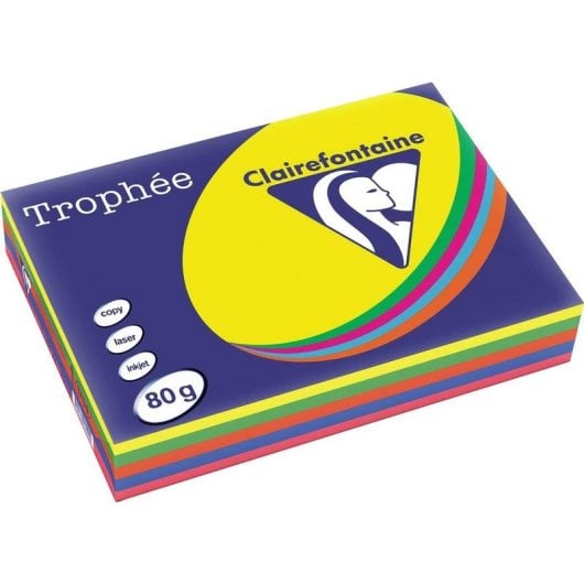 Papier imprimante Clairefontaine 1704SC A4 80g/m² Couleurs assorties 500 feuilles
