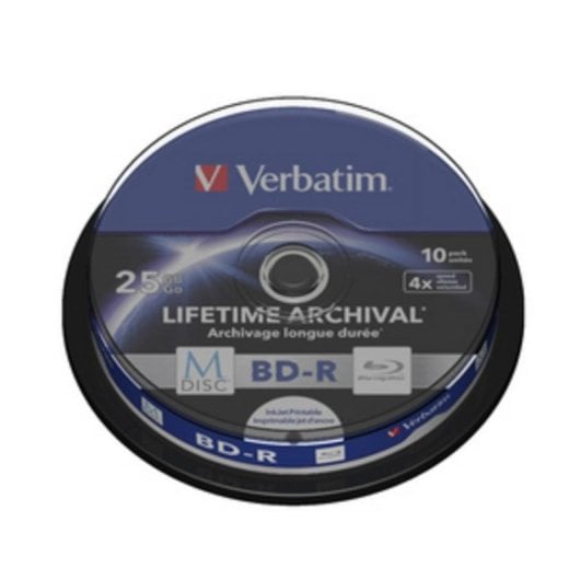Blu-ray VERBATIM 43825 M-DISC 25GB 4x Imprimable Bobine 10 pièces