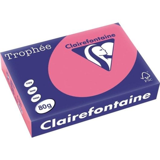 Papier imprimante Clairefontaine 1771C A4 80 g/m² Rose 500 feuilles FSC
