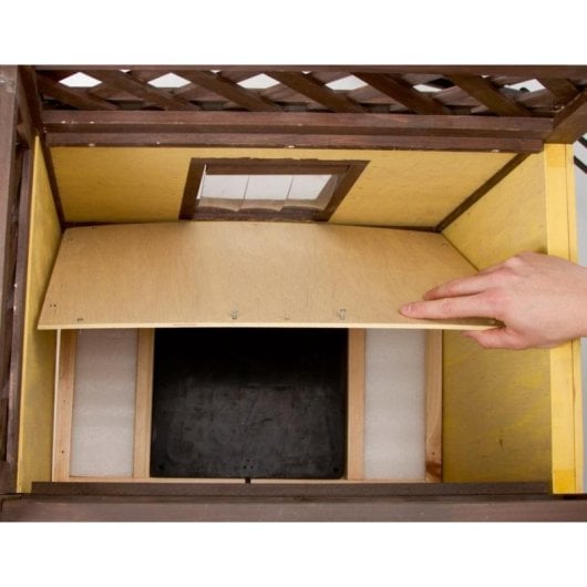 Caseta pour chat KERBL Deluxe isolation polystyrène multicolore 570x880x770mm