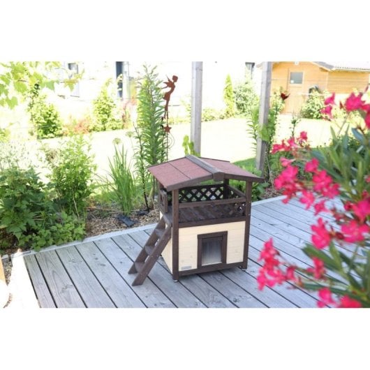 Caseta pour chat KERBL Deluxe isolation polystyrène multicolore 570x880x770mm