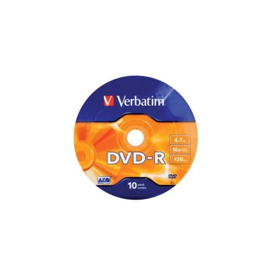 DVD-R Verbatim 43729 Matt Silver 16x 4,7 GB Spindle 10 pièces