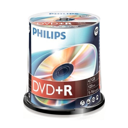 DVD+R Philips DR4S6B00F/00 4.7GB 16x Imprimable Spindle 100x