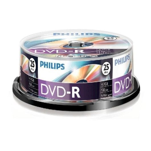 DVD-R Philips DM4S6B25F/00 4.7GB 16x Bobine Stockage de données fiable