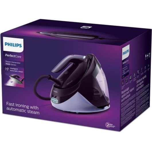 Station de repassage vapeur PHILIPS PerfectCare 7000 PSG7150/30 2100W 8 bar 1,8L SteamGlide Elite Violet