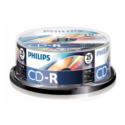 Bobine Philips CR7D5NB25/00 700 MB 52x Transparent