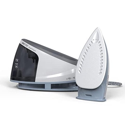 Station vapeur IMETEC RapidVapor 2400W 5 bar semelle céramique 1.2L bleu gris