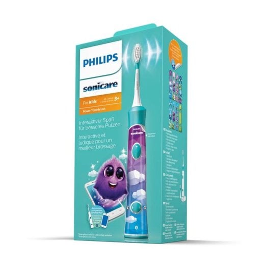 Escova de dentes elétrica Philips Sonicare For Kids HX6352/11 Bluetooth Aqua