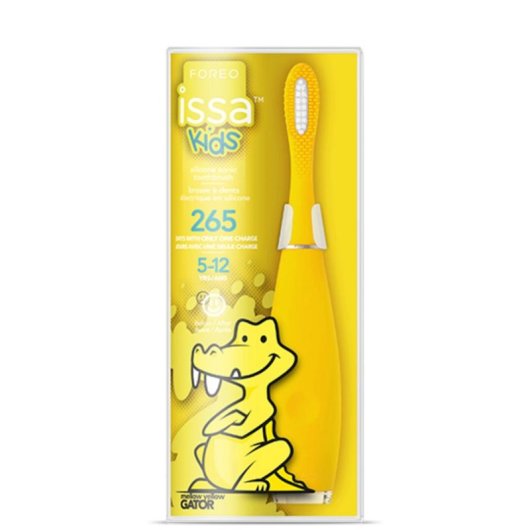 Elektrische Zahnbürste FOREO ISSA Kids Gelb Silikon Sonic Timer 2 Min Kind