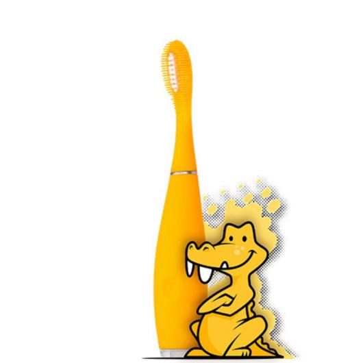 Elektrische Zahnbürste FOREO ISSA Kids Gelb Silikon Sonic Timer 2 Min Kind
