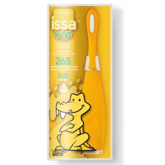Elektrische Zahnbürste FOREO ISSA Kids Gelb Silikon Sonic Timer 2 Min Kind